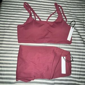 Paragon Fitwear RecStretch SculptSeam Plus Legging + Radiate Bra in Flutter Sz M